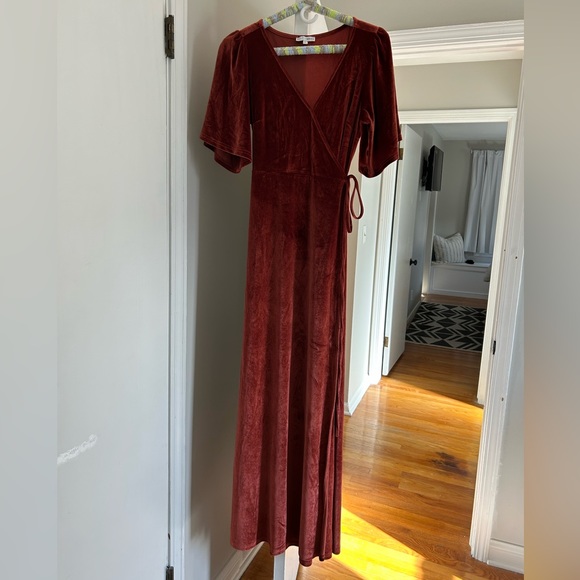 Baltic Born Dresses Baltic Born Meghan Velvet Wrap Maxi Dress